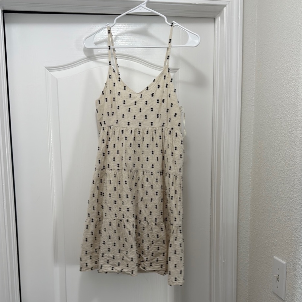 White and Black Halter Mini Sundress